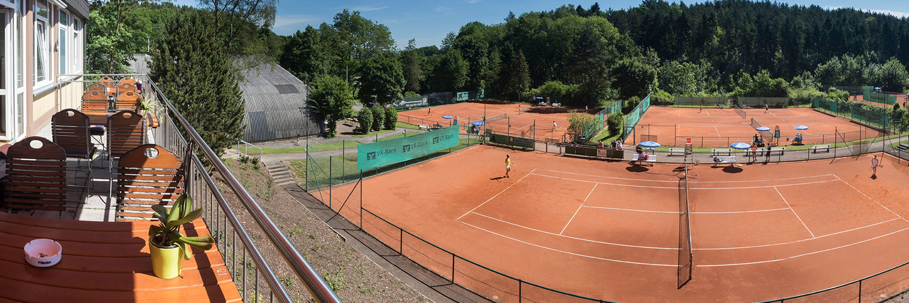Panorama Anlage Tennisclub Weiß-Rot Coburg